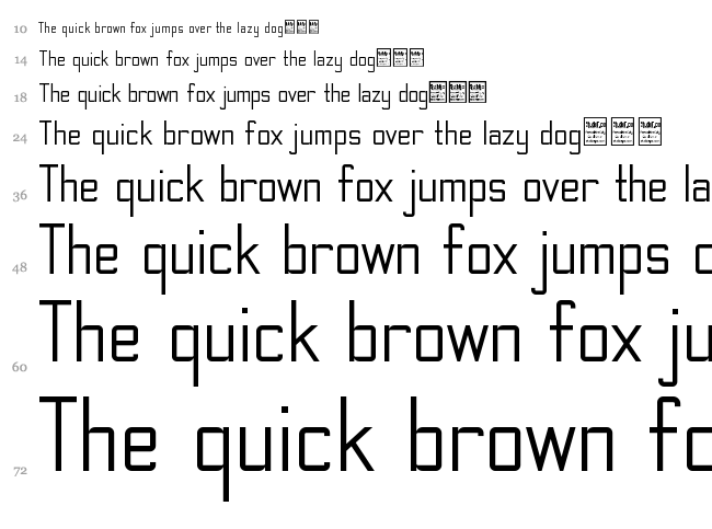 The Matic font waterfall